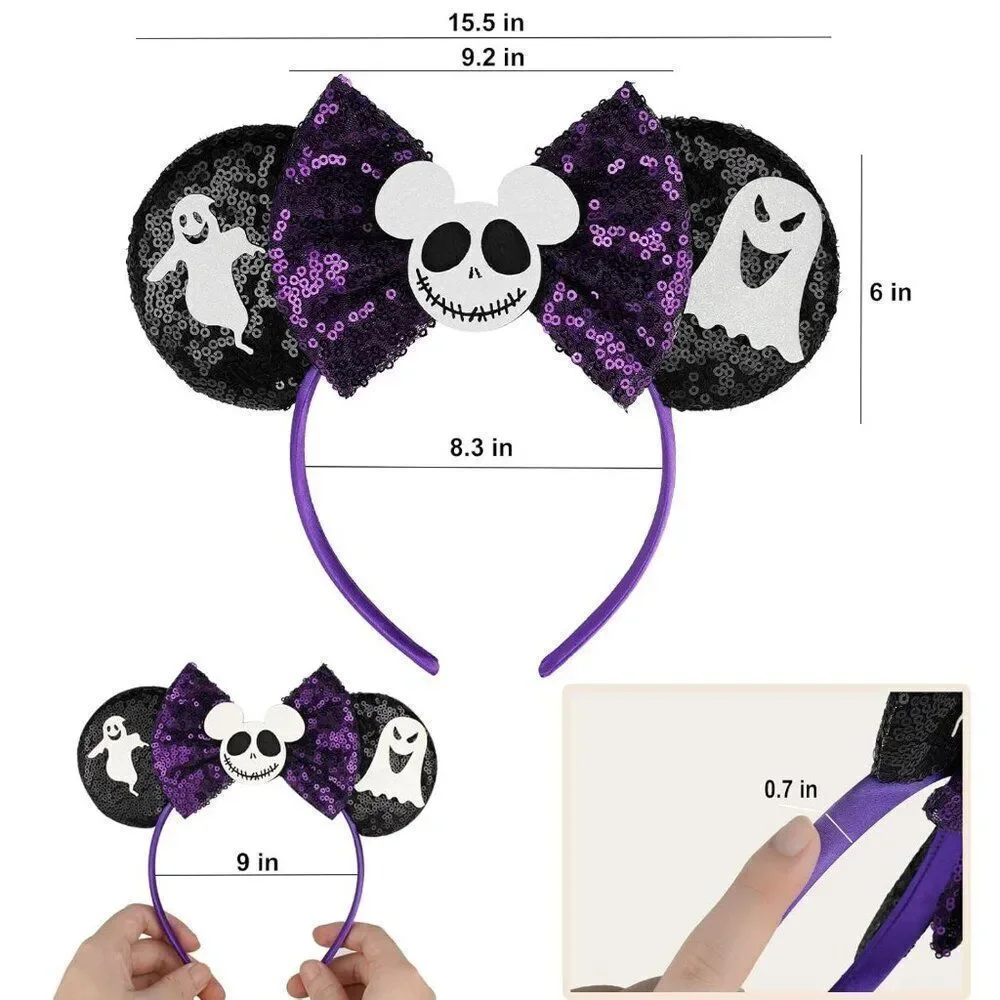 Mouse Ears Headband Sequin Mouse Ears for Women Girls Princess NEW comes in bag